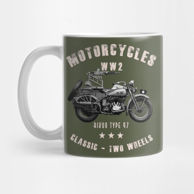 Rikuo Type 97 Retro Vintage Motorcycle WW2 by Jose Luiz Filho